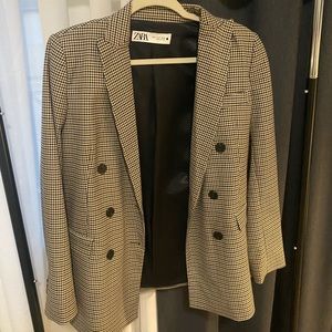 brand new, zara plaid women’s blazer